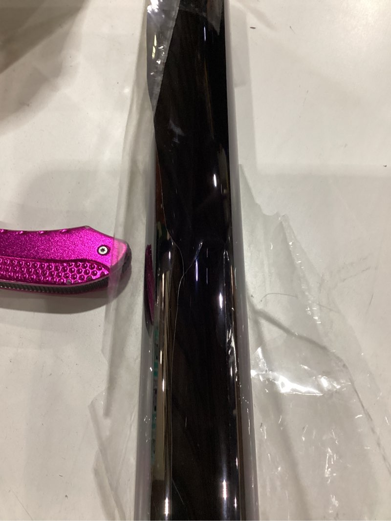 Condition photo showing As Is for has a rip one way window privacy film with installation tools window tint for home see out not in effect anti uv heat control glass door film for home office (black silver 35.4\" x 157.4\")
