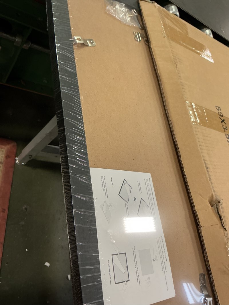 Condition photo showing New/Like New for 20x25 Picture Frame with 16x20 Mat, Display Photo 16x20 with Mat or 20 x 25 Without Mat, Wall Hanging Large 20 by 25 Poster Frame with Plexiglass, Black Black 20x25 inch