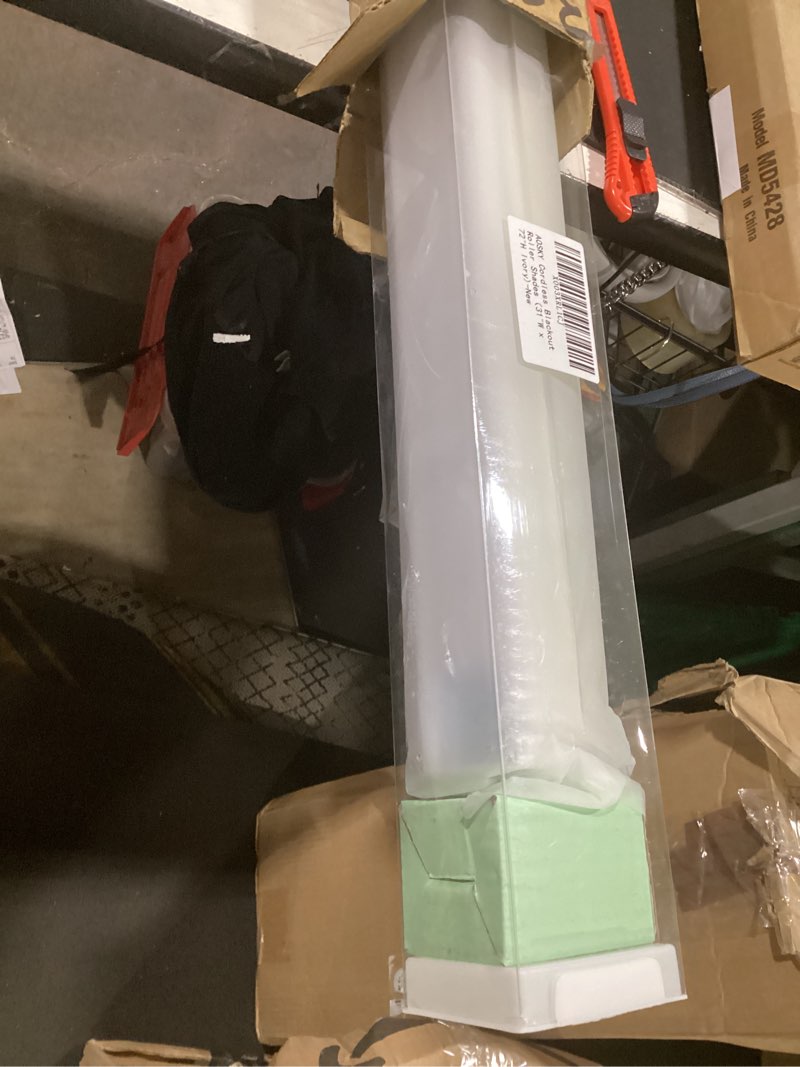 Condition photo showing Good Condition for aosky cordless roller shades blackout blinds for windows room darkening rolled up shades with spring system, uv protection window shades door blinds for home and office (31" w x 72" h, ivory) 31"w x 72"h ivory