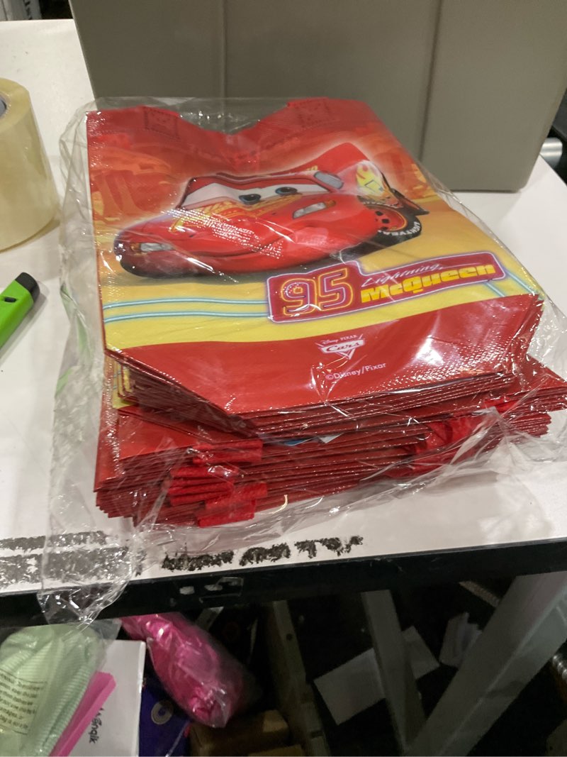 Condition photo showing Good Condition for Disney Cars Party Favor Bags Set – 24 Pack of 8" Cars Party Goodie Bags for Kids Bulk Reusable Mini Totes | Lightning McQueen Birthday Party Supplies