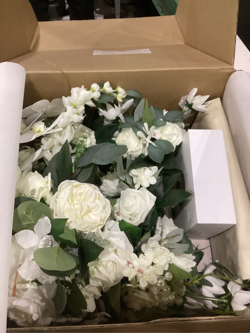 ling's moment wedding artificial flowers package, bridal bouquet, bridesmaid bouquets, boutonniere f