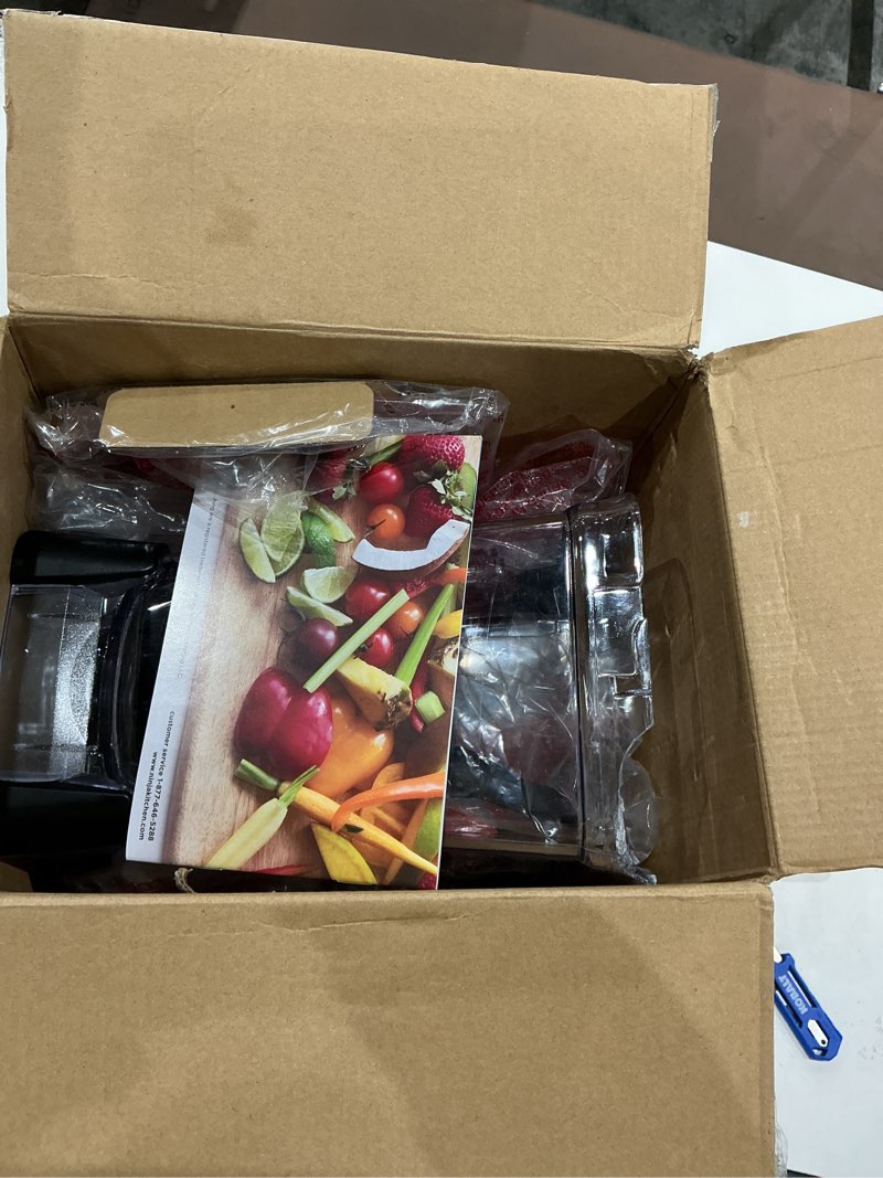 Condition photo showing As Is for ninja bl610 professional 72 oz countertop 1000-watt base and total crushing technology for-smoothies, ice and frozen fruit, black, blender + pitcher