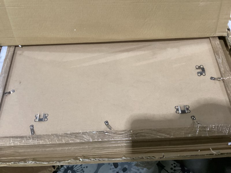 Condition photo showing New/Like New for 24x36 poster frame natural woodgrain brown, poster frames 24 x 36 inches or 24x36 picture frames with hd plexiglass durable and scratch-proof for horizontal or vertical wall mounting, 1 pack