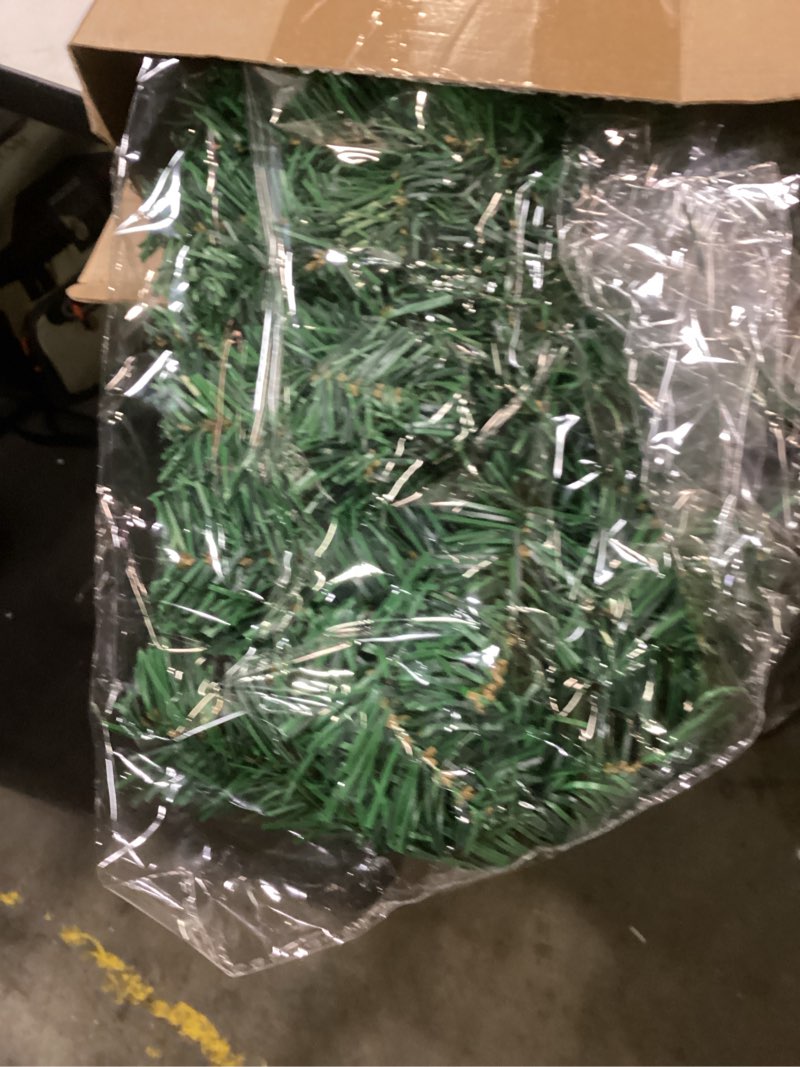 Chunyin 4 Pack Artificial Green Christmas Teardrop Door Swag DIY Xmas Wreath Garland Pine Swag Decor