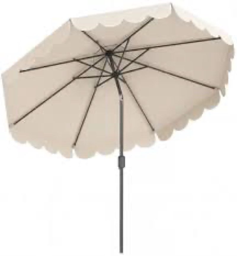 10 ft patio umbrella with push button tilt and crank