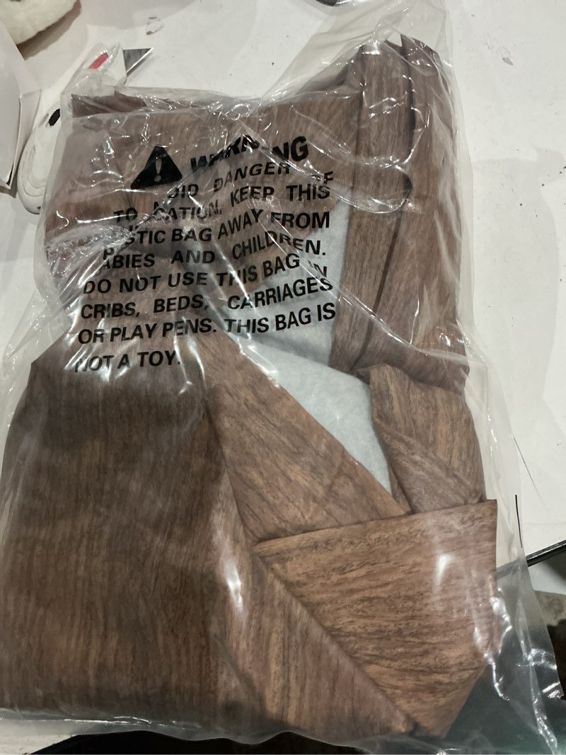 Condition photo showing Good Condition for smiry rectangle table cloth cover, waterproof elastic fitted picnic tablecloth for 4 foot tables, wipeable flannel backed vinyl tablecloths for camping, dining, outdoor (brown, 36" x 48") 48" x 36" (rectangular) brown