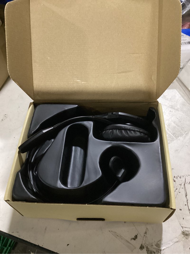 Condition photo showing As Is for trucker bluetooth headset, wireless headset with mic, bluetooth headsets with dual noise cancelling microphone & mute button, 55hrs working time pc headsets for cell phones, computer, truck driver black
