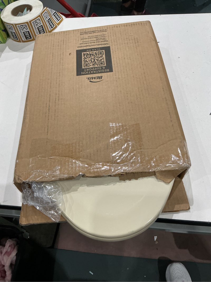 Condition photo showing Good Condition for bemis 1500ec 146 almond elongated molded wood toilet seat with easy-clean & change hinge
