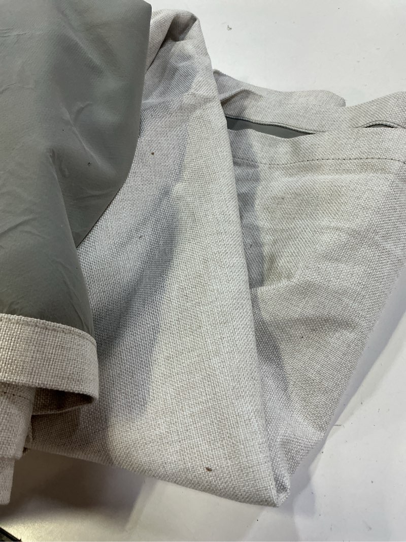 Condition photo showing As Is for 100% Blackout Shield Linen Blackout Curtains for Bedroom 120 Inches Long, Back Tab/Rod Pocket Living Room Drapes, Thermal Insulated Blackout Curtains 2 Panels Set, 50" W x 120" L, Oatmeal Oatmeal 50"W x 120"L (Pack of 2)