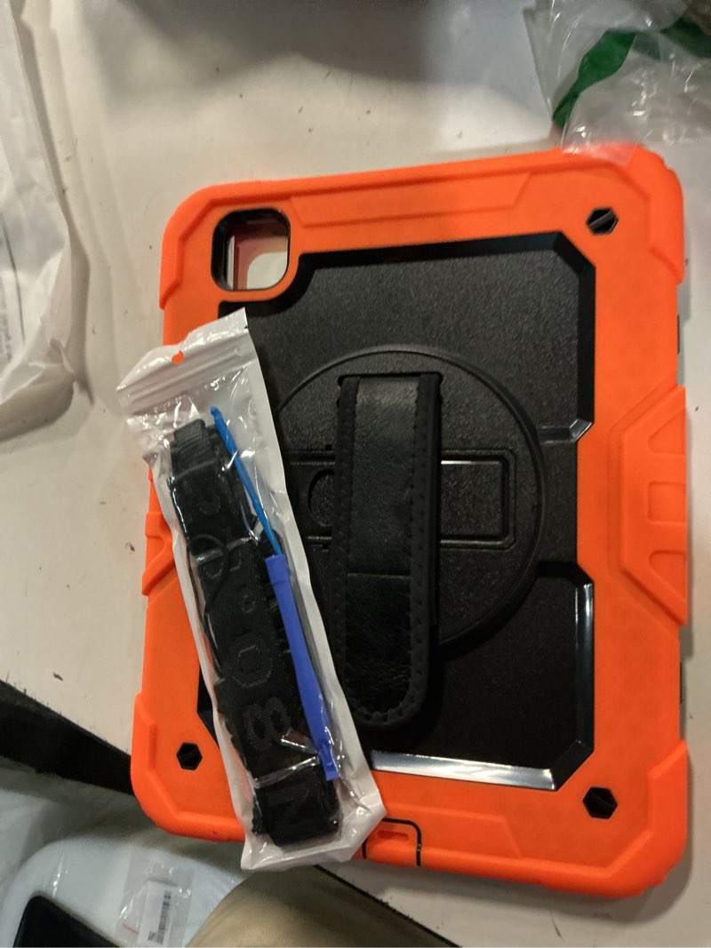 Condition photo showing Good Condition for allytechgroup rugged shockproof case for apple ipad pro 11 inch m4 2024, [build in screen protector] protective hand strap kickstand [shoulder strap] pencil holder kids friendly case cover,orange