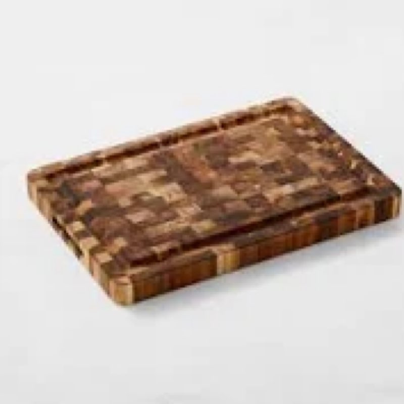 Yes4All Durable Acacia Cutting Boards for Kitchen, [17''Lx13''Wx1.5” Thick] Medium End Grain Cutting