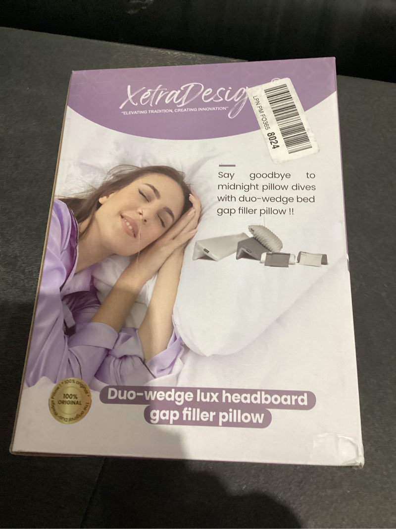 Condition photo showing New/Like New for Bed Wedge Pillow for Headboard Gap Up to 7", Triangle Gap Filler for Bed, Mattress Wedge Gap Filler, Headboard Space Filler, Corner Pillow, White King 76" White King 76''