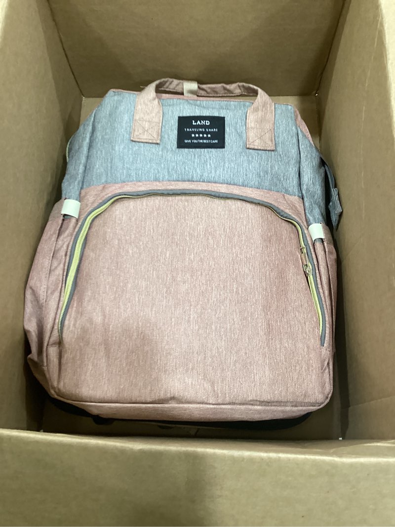 Condition photo showing Good Condition for diaper bag backpack with changing station: pink baby bags for girls boys mom with large capacity pañaleras para bebe niña baby girl newborn essentials must haves baby shower gifts baby registry