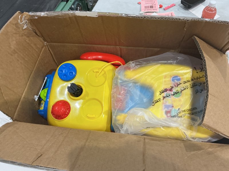 Condition photo showing As Is for vevor ride on push car for toddlers, ages 19+ months, ride racer, sit to stand toddler ride on toy, kids ride on car with music steering, horn & under seat storage, ride on toy for boys girls, black