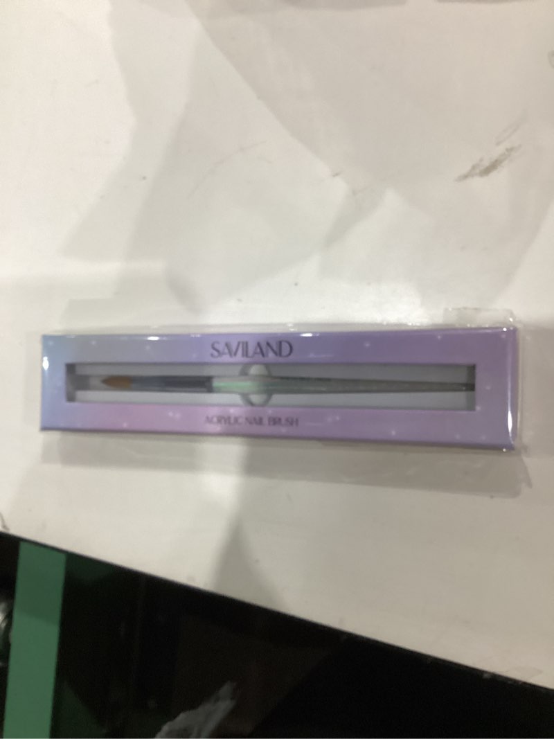 Condition photo showing New/Like New for SAVILAND Kolinsky Acrylic Nail Brush: Size 8 Professional Nail Art Brush for Acrylic Application Kolinsky Acrylic Brush for Nails Extension, Kolinksy Nail Tools for Women Home Salon Use Aurora Handle 1-Piece Set (Size 8) Purple