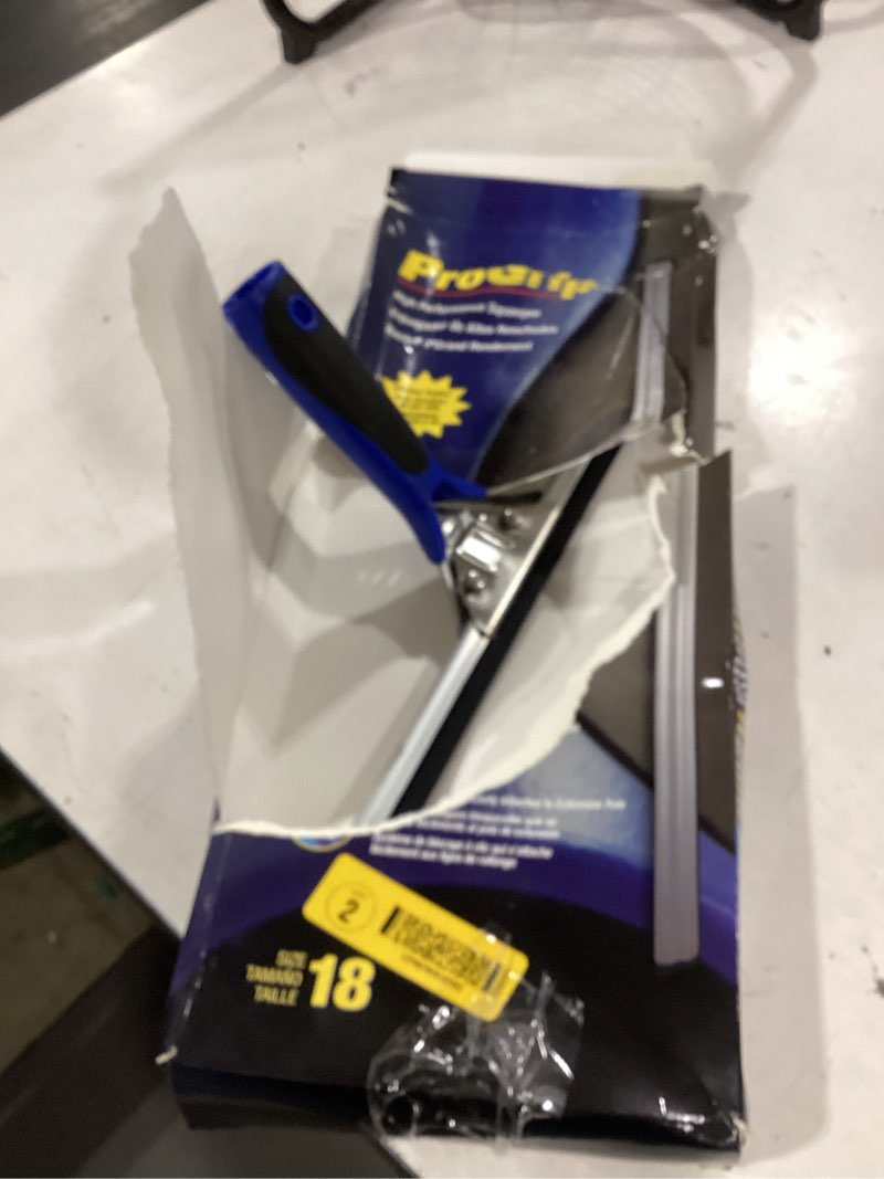 Condition photo showing As Is for ettore progrip 18 in. stainless steel squeegee