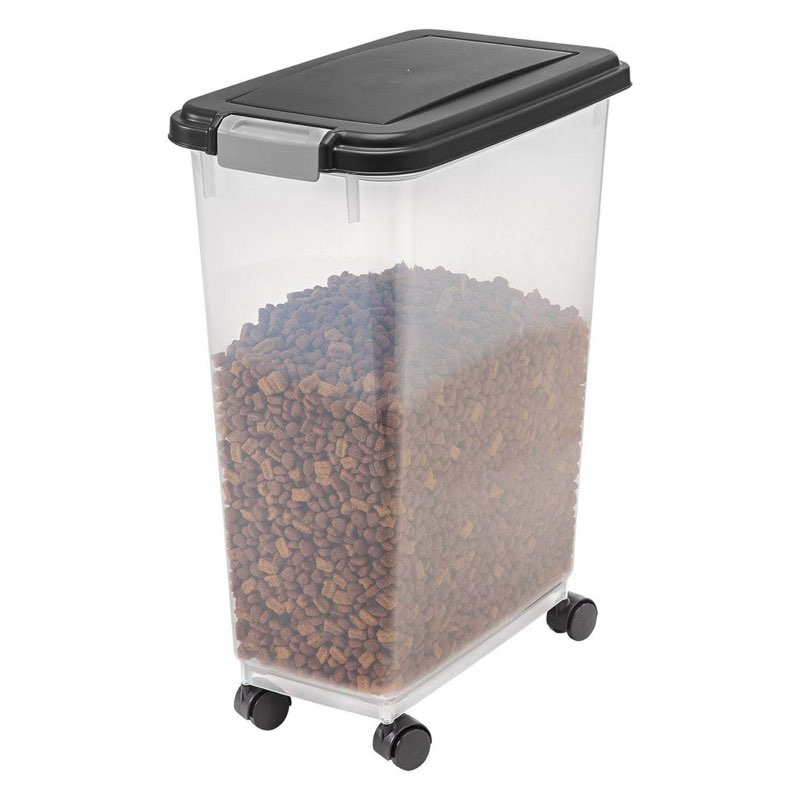 47 quart weatherpro® airtight pet food container, black lid
