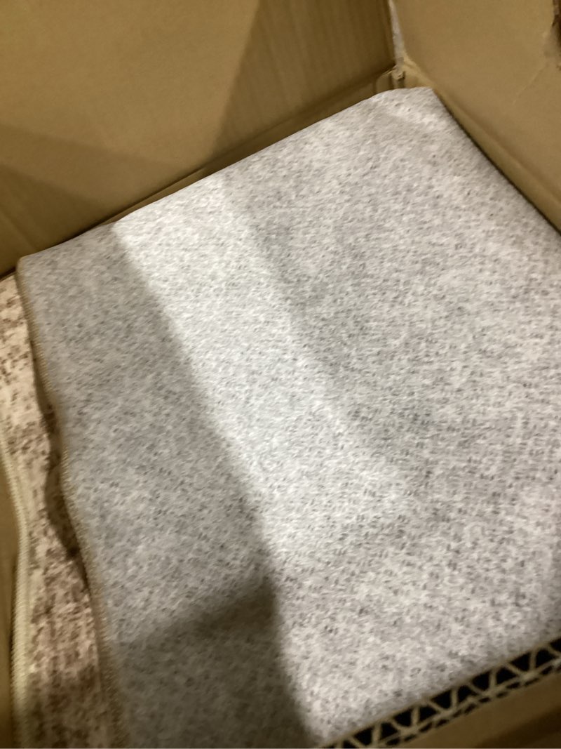 Condition photo showing Good Condition for 8x10 area rugs living room: washable large neutral brown rug abstract soft modern stain resistant indoor floor non-slip carpet for bedroom nursery kids office playroom dining room under table home abstract brown 8' x 10' (rectangular)