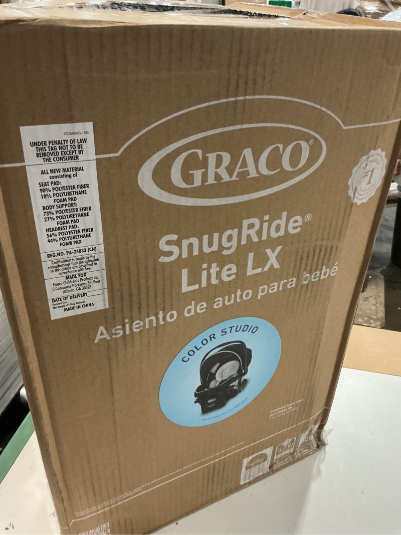 Condition photo showing Good Condition for graco snugride lite lx infant car seat, lightweight rear-facing seat for babies 4–30 lb, 4-position adjustable base, latch installation & protectplus engineered, studio