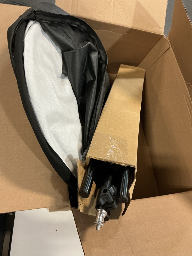 Condition photo showing Good Condition for 3.3x5ft/1x1.5m Chromakey Black White Backdrop with 6.23ft Stand, 2-in-1 Black Screen White Screen Collapsible Reversible Pop-Up Background Panel for Photography, Live Streaming, Video Shooting Black/White