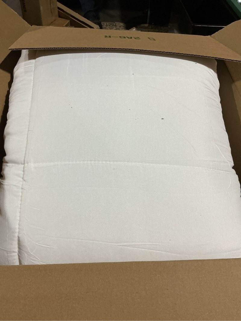 Condition photo showing As Is for Bedsure Comforter Duvet Insert - Quilted Comforters King Size, All Season Duvet, GentleSoft Down Alternative Bedding Blanket, with 8 Tabs, Gifts for Women/Men, White, King 90 x 102 Inches White King