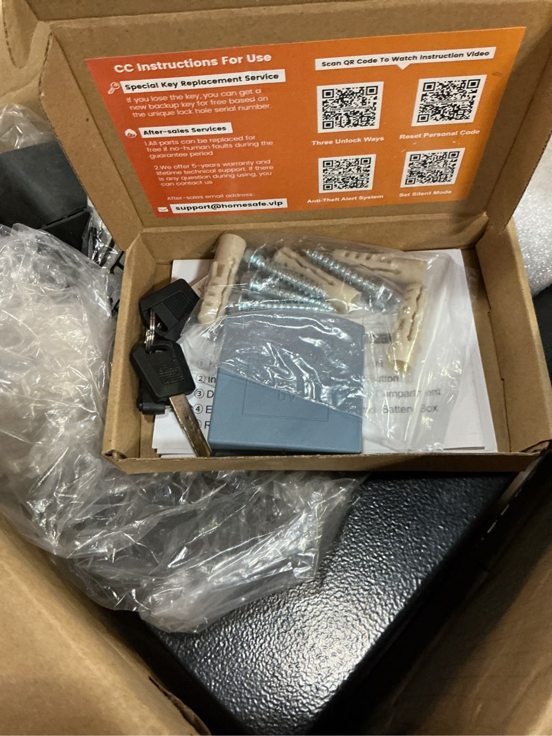 Condition photo showing Good Condition for [upgraded] small safe box for home, 0.30 cuft mini safes with fireproof waterproof bag, digital money safe with programmable keypad spare keys, security cash box for money valuables