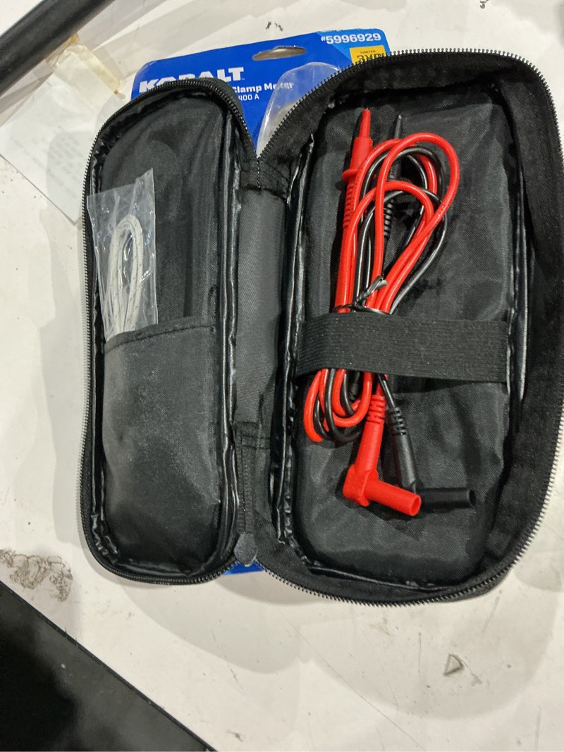 Condition photo showing As Is for kobalt lcd display clamp meter multimeter 400 amp 600-volt