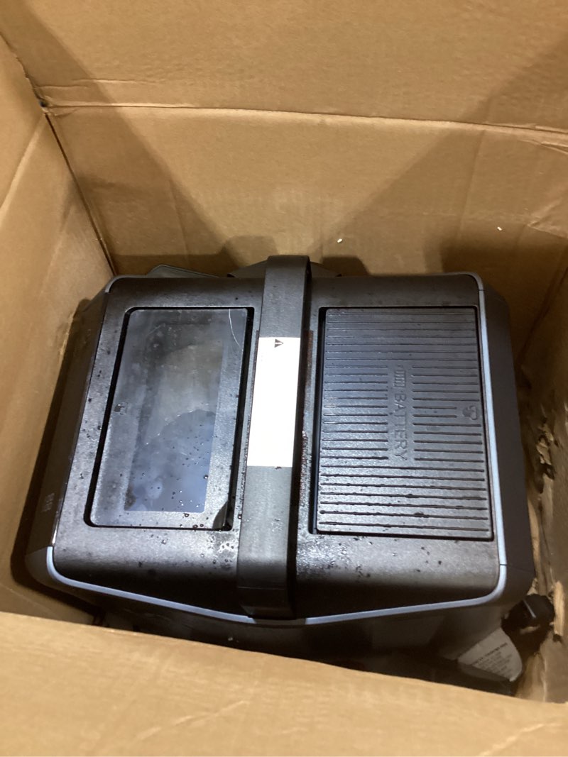 Condition photo showing As Is for silonn portable 4-power ice maker - 9 cubes in 6 mins, 22lbs/day | 12v/24v car & 100-240v ac solar-ready, auto-clean countertop ice machine for camping, rv, home & outdoor (no plumbing needed) black 22lbs