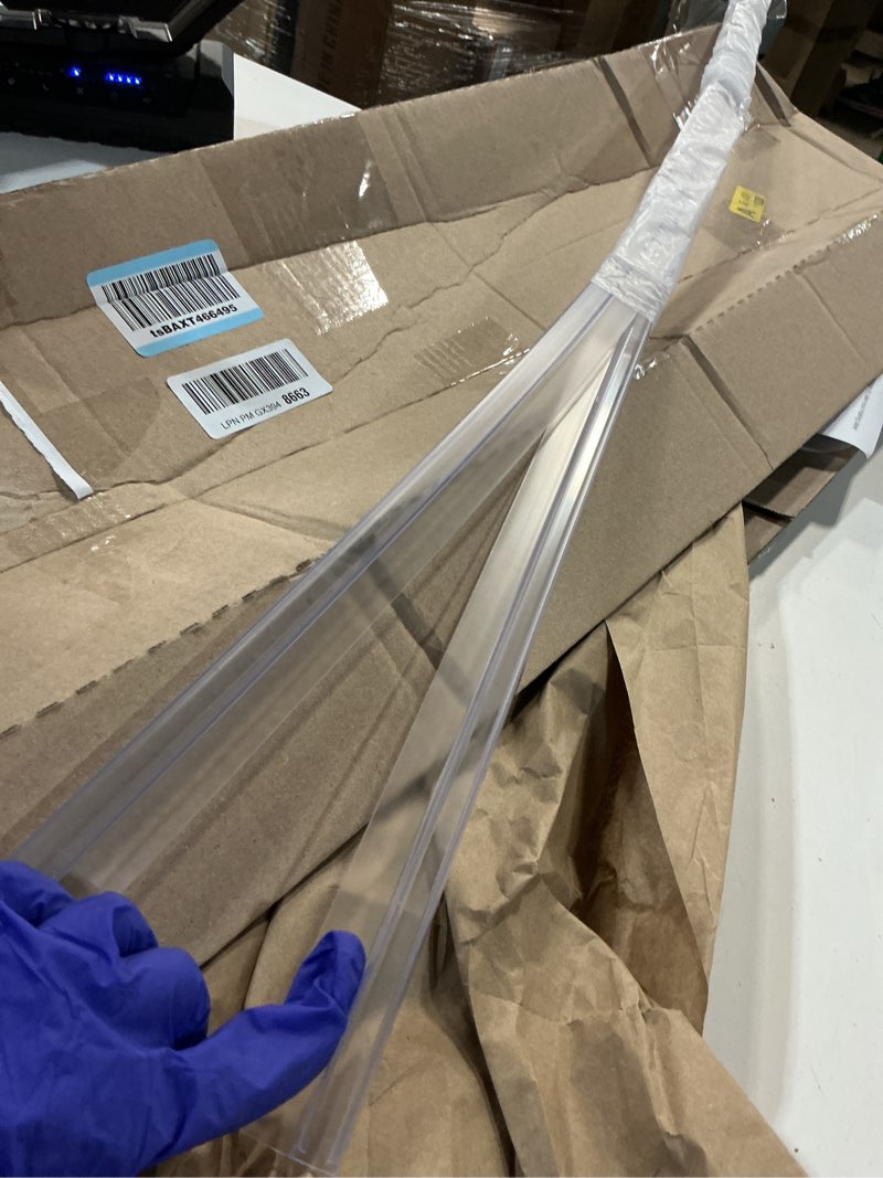 Condition photo showing Good Condition for 78" (2pieces x39") sliding shower door side seal strip frameless shower door side sweep for 3/8" sliding glass door, with 3/5" flip transparent 3/8" door(39"x2)