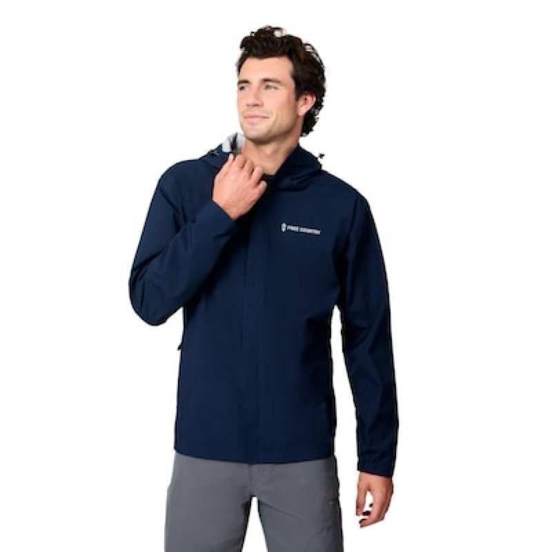 free country x20 work dry packable men's dark navy hooded rain jacket (xxl)