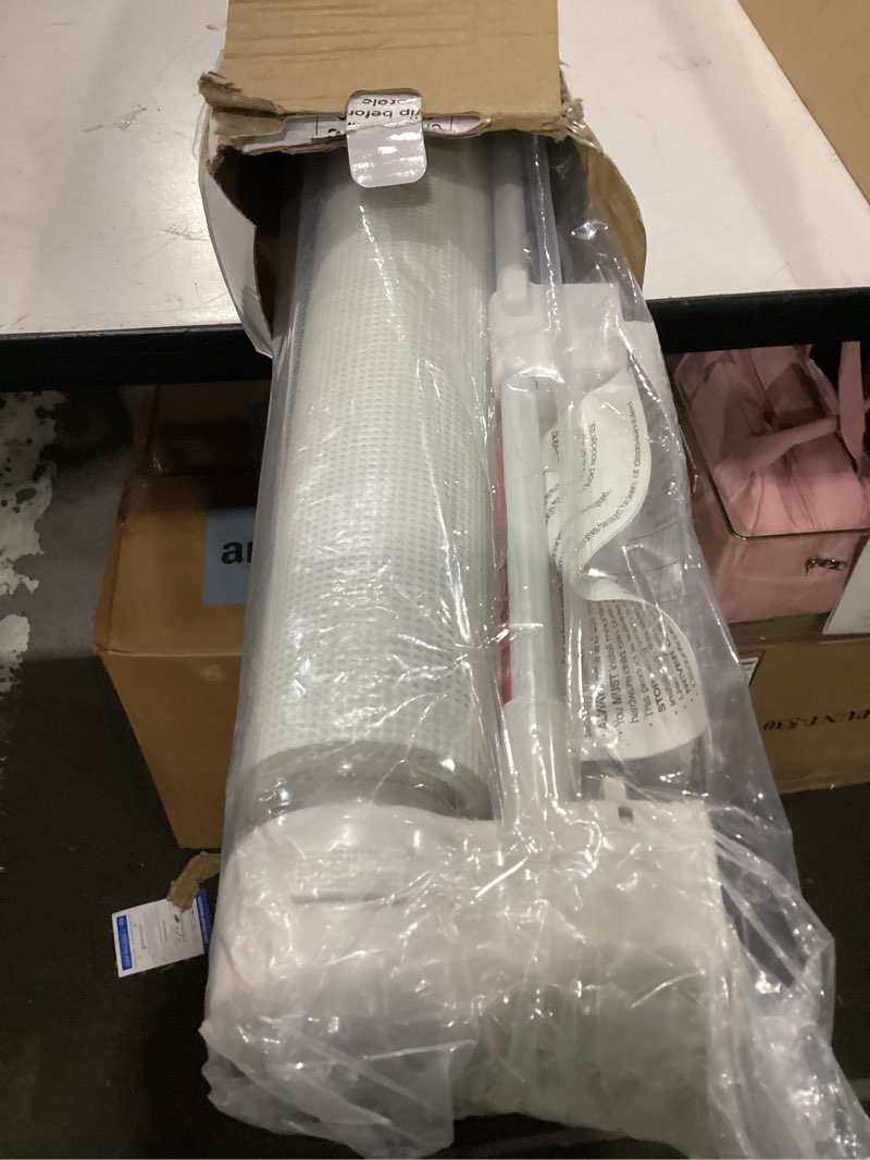 Condition photo showing As Is for reinforced 42” extra tall x 159” extra wide retractable gate indoor prevent kids and pets from getting through tall retractable baby gates for doorways pet gates for wide openings mesh baby gate white white 42" tall x 159" wide? with reinforced bar ?