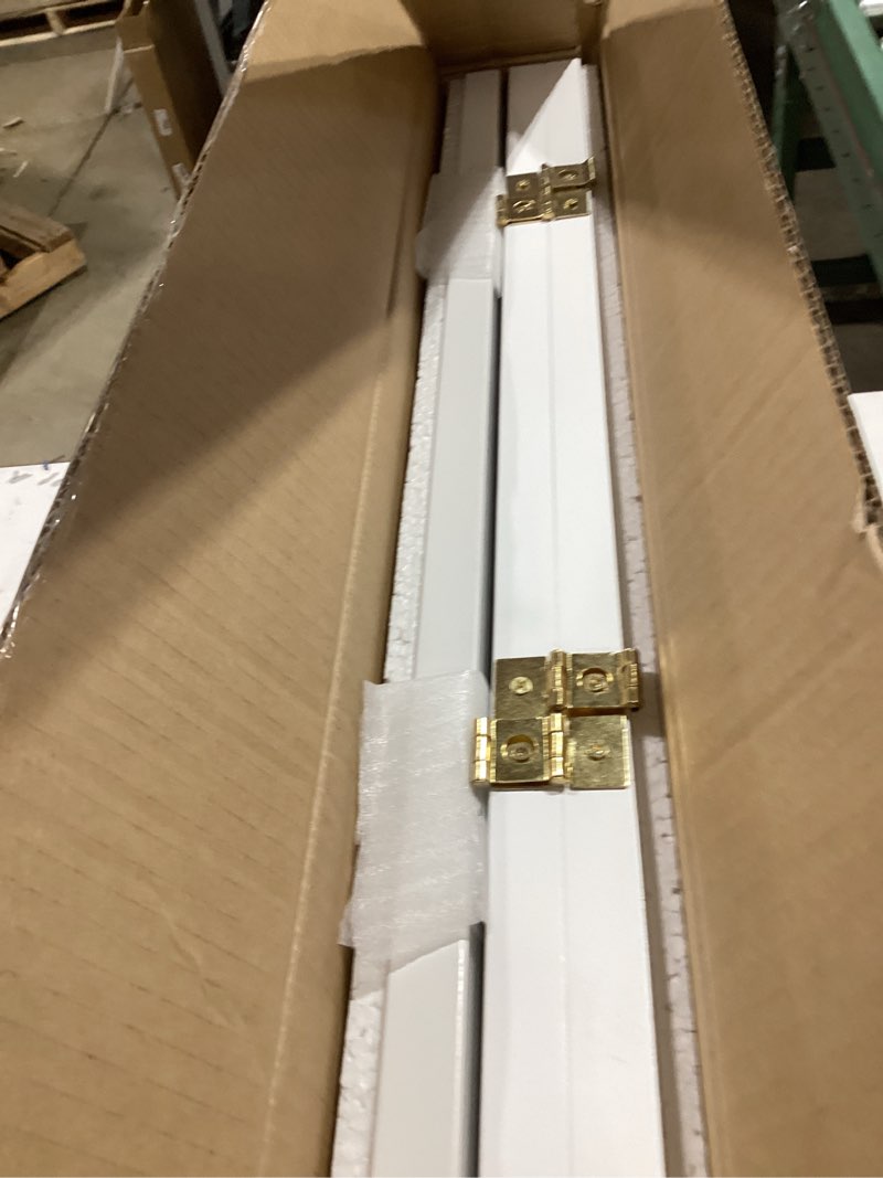 Condition photo showing Good Condition for 2 ft. short desktop double cross shoji screen - white - 3 panels 3 panel white