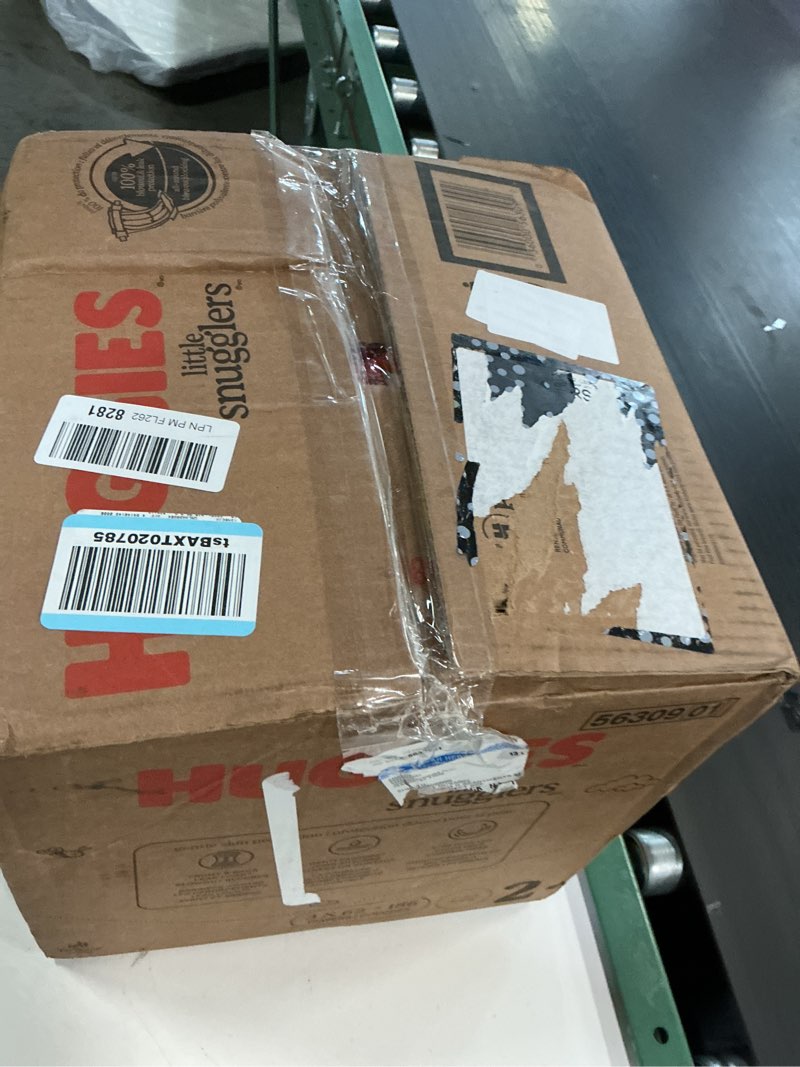 Condition photo showing New/Like New for huggies size 2 diapers, little snugglers baby diapers, size 2 (12-18 lbs), 186 count (3 packs of 62), packaging may vary