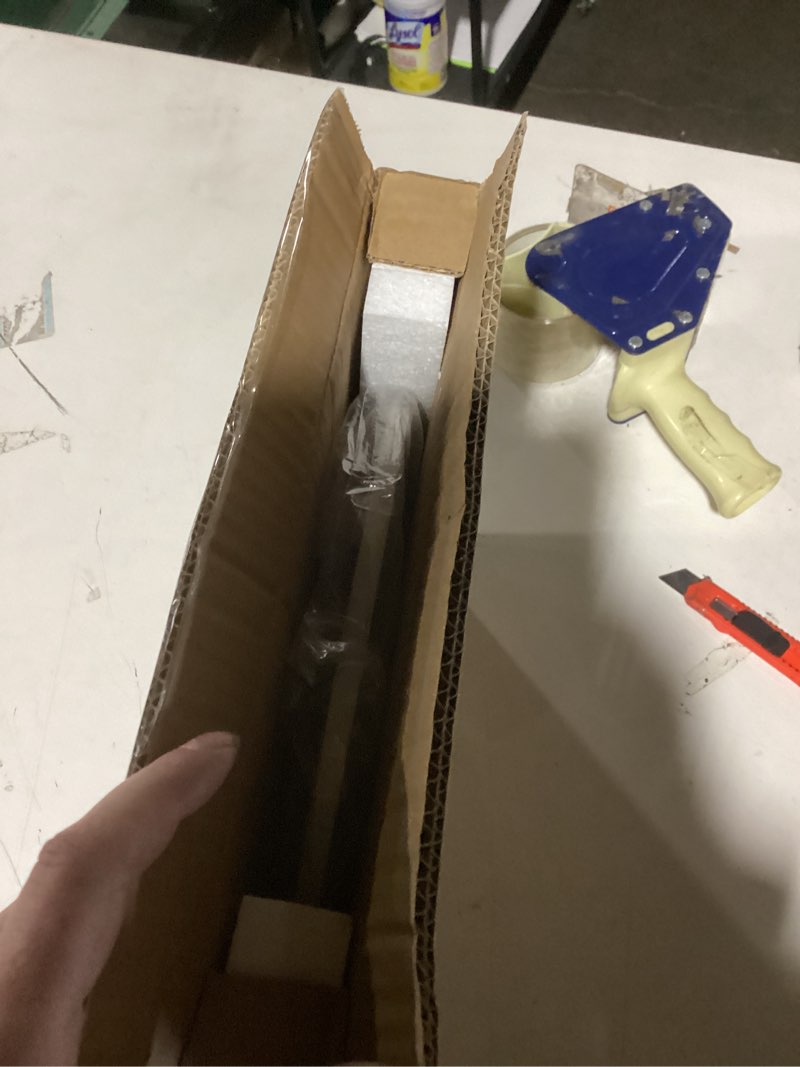 Condition photo showing Good Condition for Defined Deco Round Tray for Home Decor, 12 in White Wood Circle with Shiny Gold Handle, Decorative Round Tray for Coffee Table, Kitchen, Living Room, Bedroom 1 Tier, White