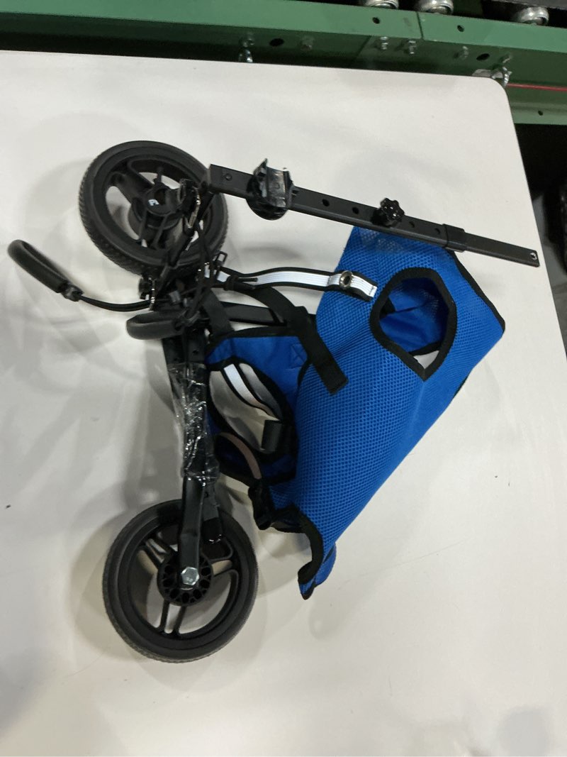 Condition photo showing As Is for Dog Wheelchair for Back Legs, Dog Wheelchair Cart, Doggy/cat Wheelchairs with Disabled Hind Legs Walking, Mobility Aids for Small Pets Hind Limbs, Dogs Carts with Wheels, Light Weight Royal Blue Medium