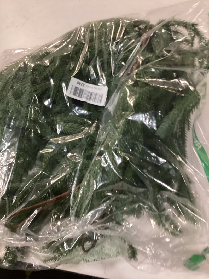 Condition photo showing Good Condition for 9FT Artificial Cedar Garlands, Realistic Greenery Garland, Green Artificial Greenery Garland for Mantle, Staircase, Banister, Fireplace, Wall, Door, Table, Indoor & Outdoor Holiday Xmas Decortions