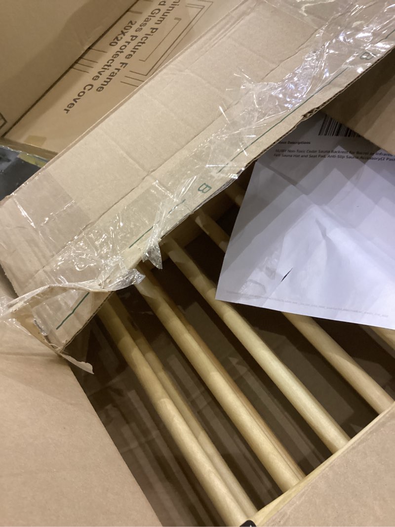 NUIBY Non-Toxic Cedar Sauna Backrest for Barrel or Infrared Sauna, with Felt Sauna Hat and Seat Pad,