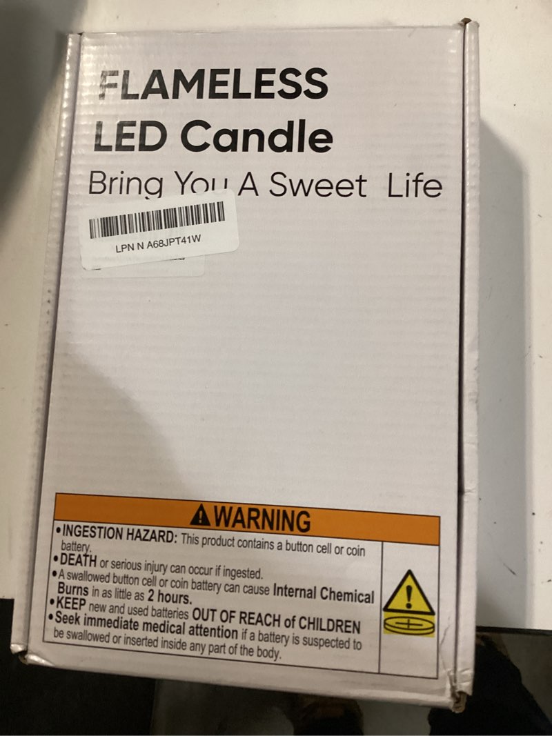 Condition photo showing New/Like New for Homemory 12 Pcs Plastic Flameless Taper Candles with Remote Timer Dimmer, Ivory Led Candlesticks with Flickering Flame Light, Lifelike Taper Candles Battery Operated for Indoor Decoration 9.6 Inches Ivory Pack of 12
