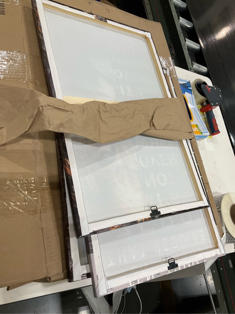 Condition photo showing Good Condition for Lion Motivational Wall Decor Inspirational Quotes Wall Art Canvas Zero Talent Poster Print 3 Panel Animal Picture Artwork for Living Room Bedroom Office Home Decor Framed Ready to Hang [48''Wx 24''H] 16 x 24 inch x 3 pcs Lion Motivational