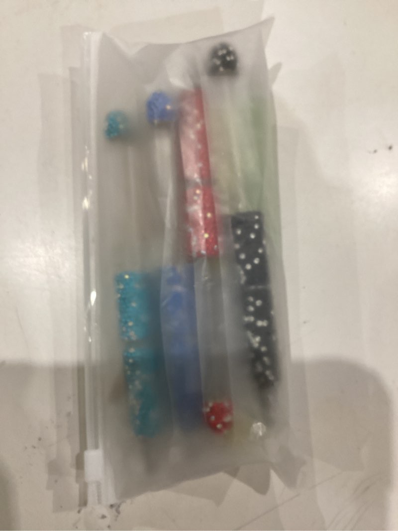 Condition photo showing Good Condition for 10Pcs Glitter Beadable Pen Full Rhinestone Fancy Pens for Beads Cute Journalling Diamond Pens for Women Fun Bling Ballpoint Pens Tween Girls Gifts Trendy Stuff (Multicolor)