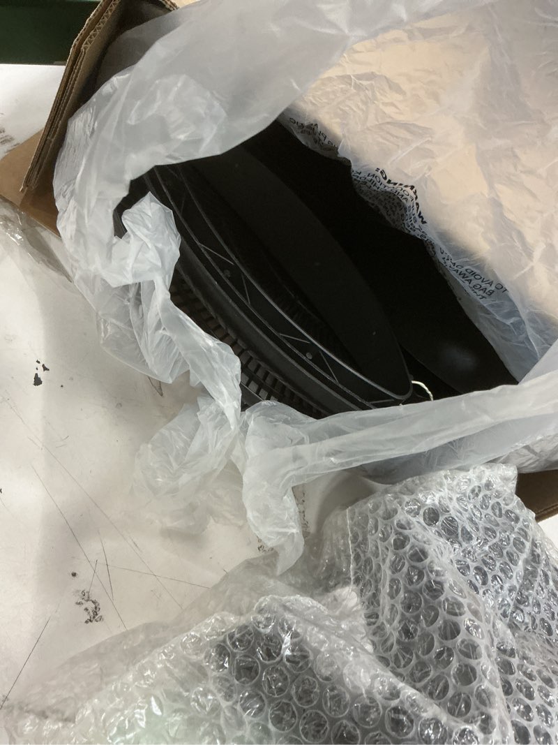 Condition photo showing As Is for Lasko 2521 16 Inch 3-Speed Quiet Adjustable Tilting Wide-Area Oscillating Standing Pedestal Fan for Bedroom, Kitchen, Home, and Office, Black