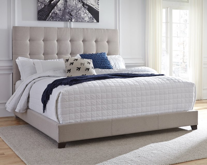 (Incomplete Box 1 of 2 only) (similar to stock photo) Colette Queen Tufted Upholstered Panel bed