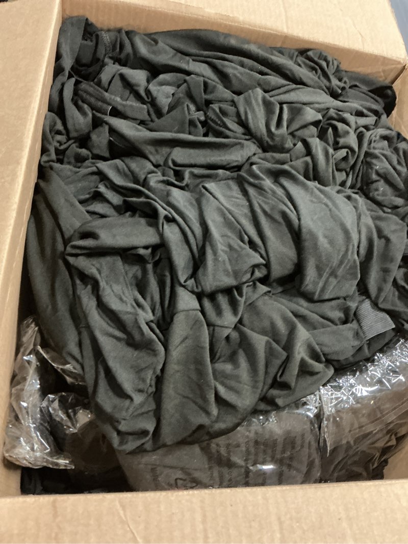 Condition photo showing As Is for stretch folding chair covers 50pcs black spandex chair covers protector for wedding party dining banquet, washable universal fitted chair slipcovers for celebration birthday (black, 50packs) black 50pcs