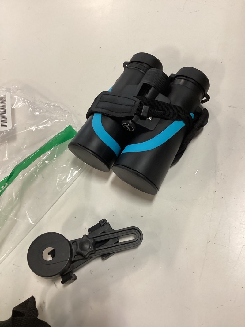 Condition photo showing Good Condition for 15x55 uhd binoculars for adults high powered with phone adapter - large view, bak4 prism, waterproof, lightweight for bird watching, hunting, cruise, travel, camping (blue)