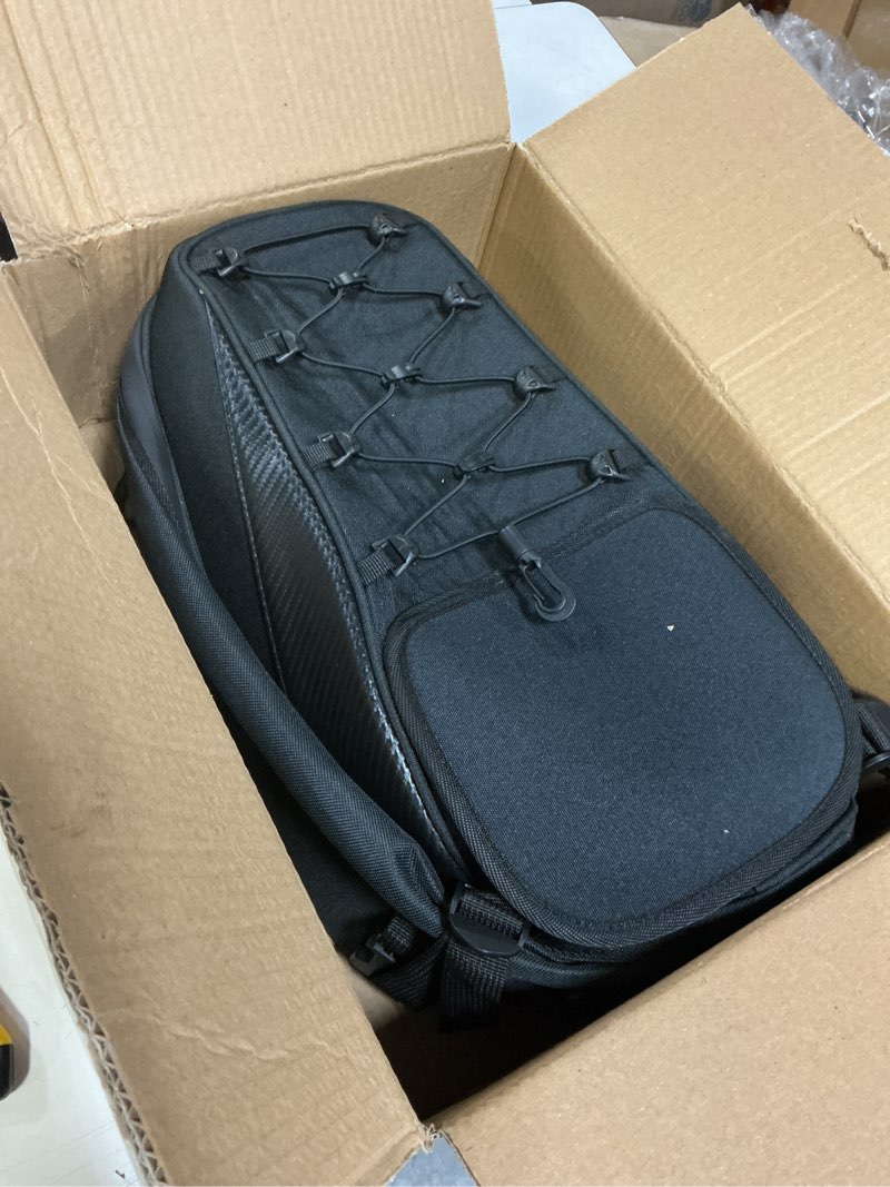 Condition photo showing Good Condition for JFG RACING Motorcycle Tail Bag 22-38L Dual Use Seat Helmet Bag Backpack Universal for Motorcycle Motorbike Street Dirt Bike Accessories
