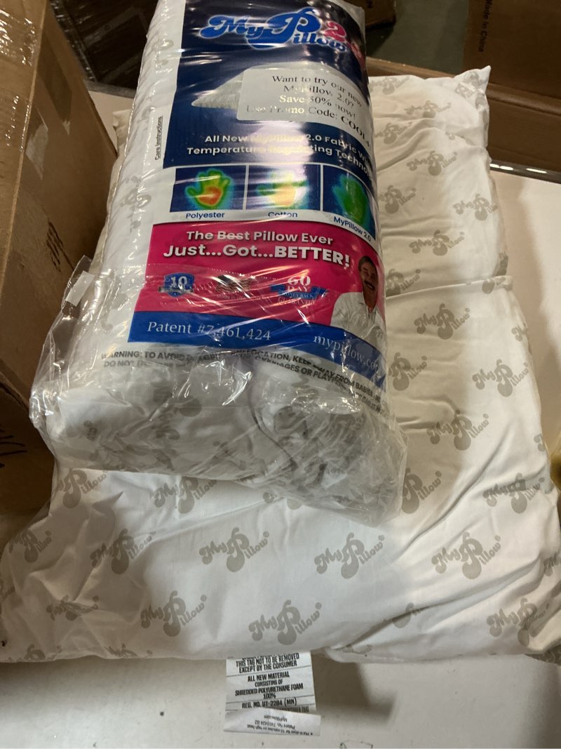 Condition photo showing Good Condition for MyPillow Bedding Bed Pillows for Sleeping Standard Size, Set of 2, Back, Stomach or Side Sleepers - My Pillow Classic Pillow (Standard, Medium)