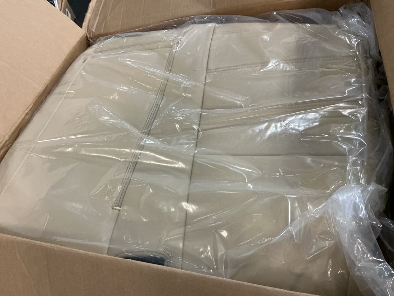 Condition photo showing Good Condition for freesoo custom fit rav4 seat covers for toyota rav 4 2025-2019 gasoline le xle premium limited, faux leather, 4?layer waterproof, f/r headrest, airbag deployment compatible, durable, beige full set beige 19-25 gas le/xle/limited/xle premium