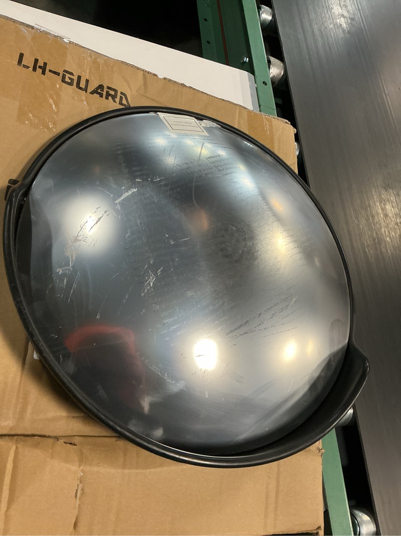 Condition photo showing As Is for lh-guard convex mirror - 18" corner mirrors for garage, warehouse blind spot, security mirror for driveway, waterproof cap convex mirror indoor outdoor with clear view