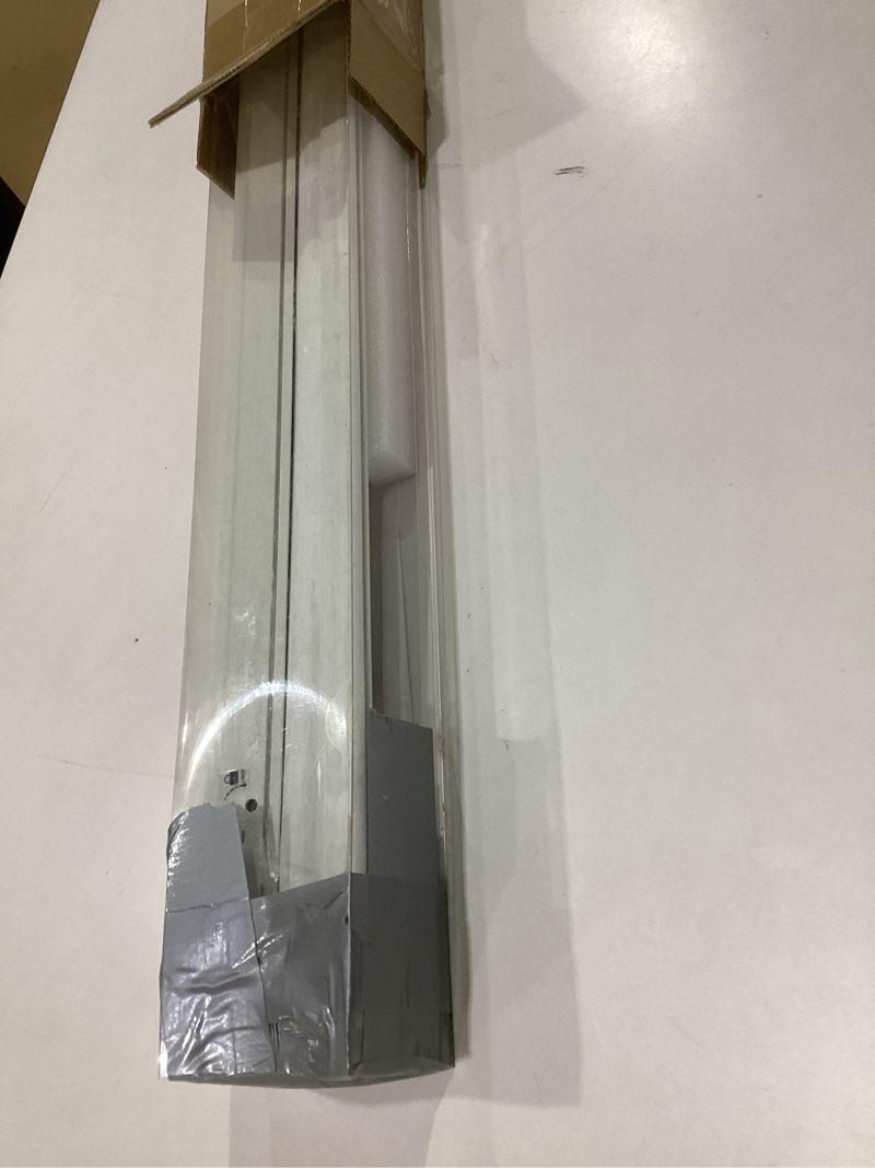 Condition photo showing As Is for smart motorized blinds with remote, cordless no-drill automatic roller shades, blackout electric blind for windows, white, 30.5 x 72 30.5"w x 72"h white