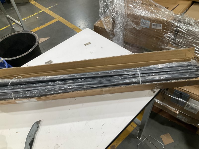 Condition photo showing Good Condition for iron stair balusters 5/8" round hollow metal wrought iron spindles for indoor staircase & deck railing 44" long plain railing pickets, satin black powder coated (30 pack, 44") 44" 30